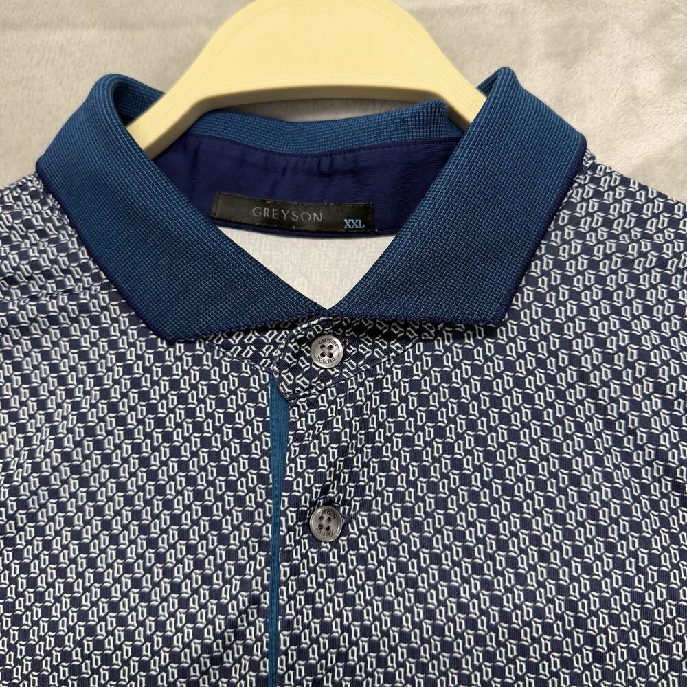 Greyson Miami Beach Golf Club Performance Polo Shirt Mens XXL G Monogram Navy